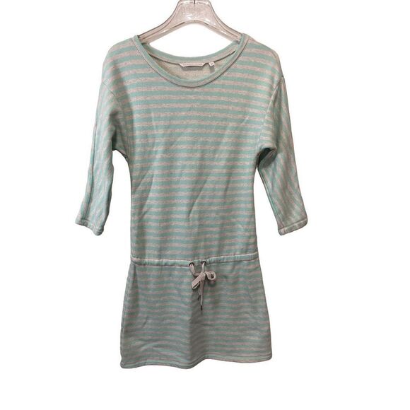 Victoria Secret Sweater Dress Striped Grey Blue XS New - Picture 1 of 4